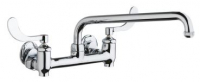 Chicago Faucets 640-L12E1-317YAB Sink Faucet, 8'' Wall W/ Stops